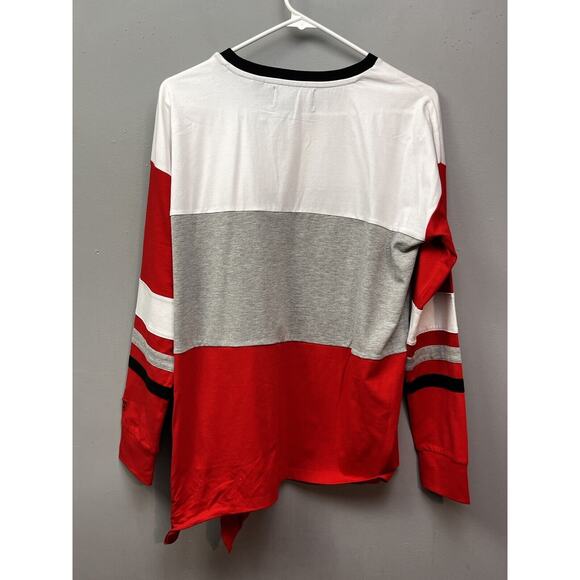 Starter‎ Black Label Shirt Womens Small Graphic Oversized Red Side Tie NEW - Picture 2 of 9